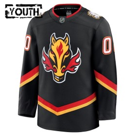 Børn NHL Calgary Flames Trøje Tilpasset Fanatics Premium Sort Tredje